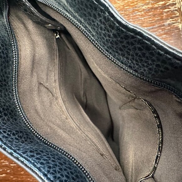 Western Style Rhinestone Faux Reptile Skin Black Silver Crossbody Bag Purse - Picture 5 of 9